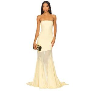 Deme by Gabriella Dahlia Gown in Butter Yellow XSmall Womens Maxi Dress